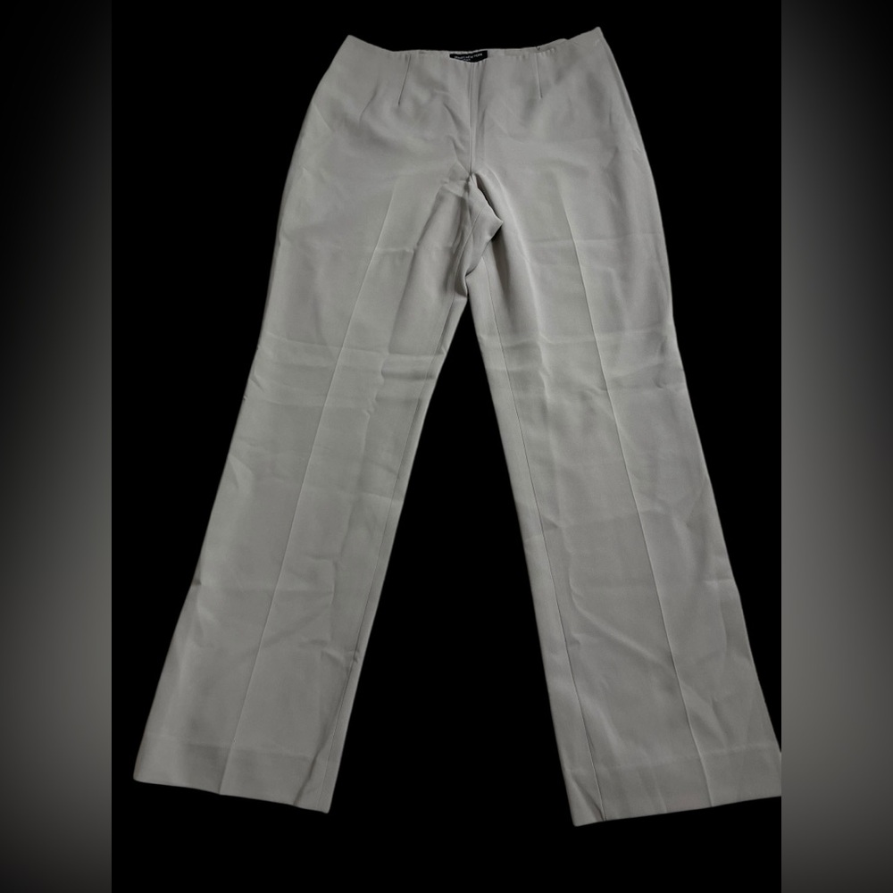 Jones New York Collection Taupe Straight Leg Trouser Pants 12